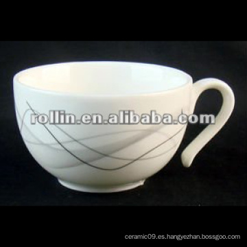 Taza china fina de la etiqueta de la porcelana de la calidad agradable